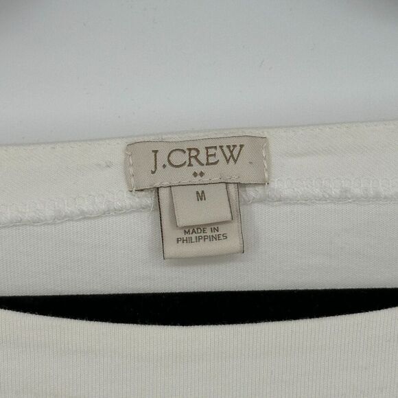 J Crew Womens Top Size M Cream Bell Sleeves Quiet Luxury Classic Office Capsule - Picture 6 of 8